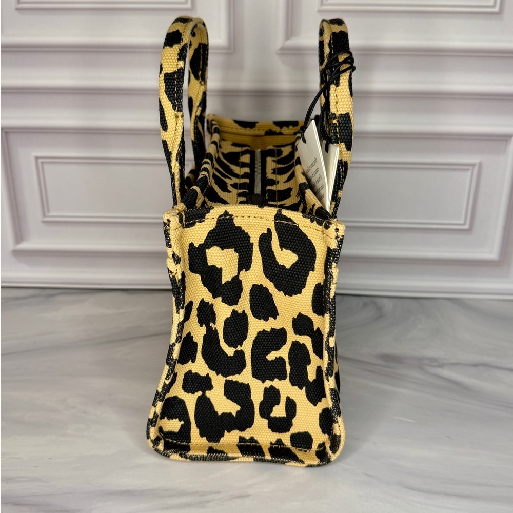 Coach Mini Tote Bag Leopard Canvas | Mini Carryall With Crossbody Strap | New - Picture 6 of 10
